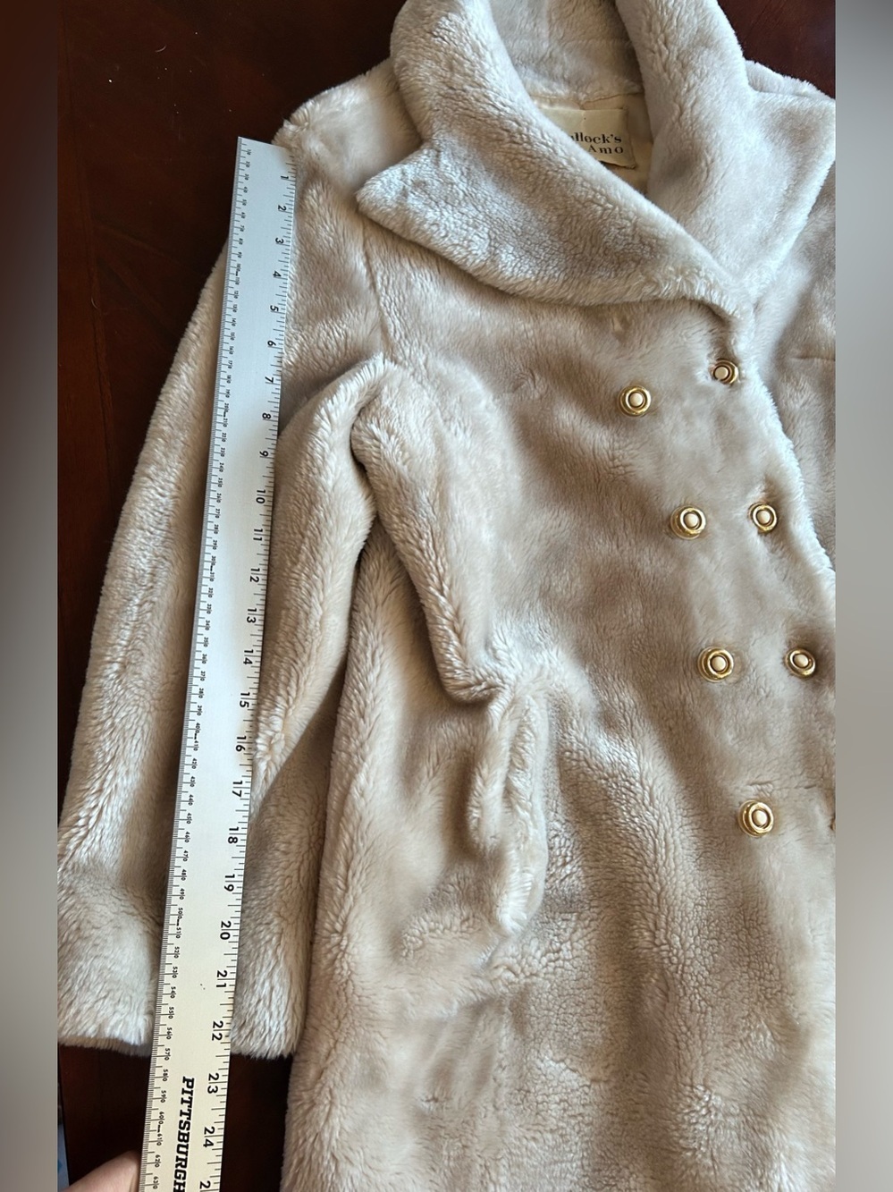 Authentic 1970s Vintage Sportowne Faux Fur Coat Bullock's Del Amo size M - Picture 6 of 12